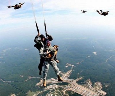 in the air